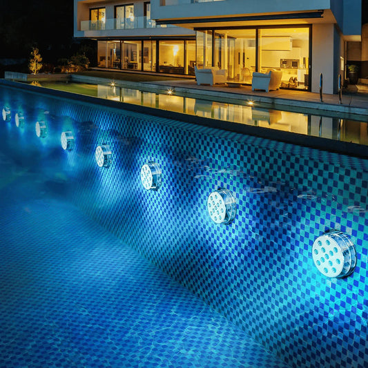 2-Pack Submersible LED Lights with Remote Control