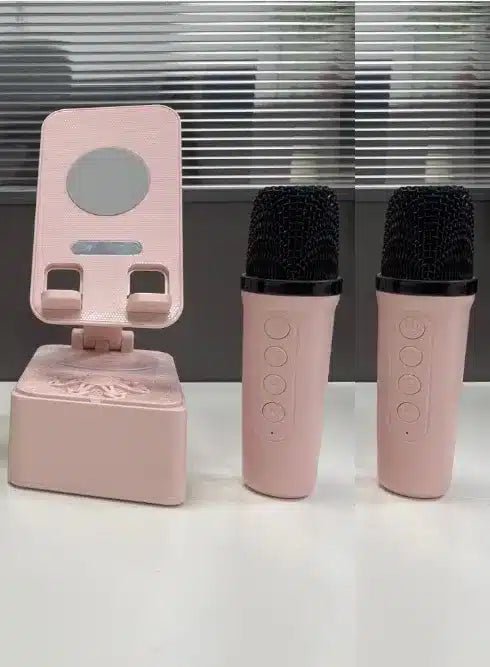 2 in 1 Mobile Phone Rotating Bracket and Bluetooth Speaker with 2 Microphones - shopsa online