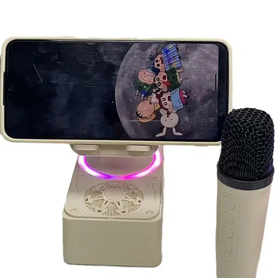 2 in 1 Mobile Phone Rotating Bracket and Bluetooth Speaker with 2 Microphones - shopsa online