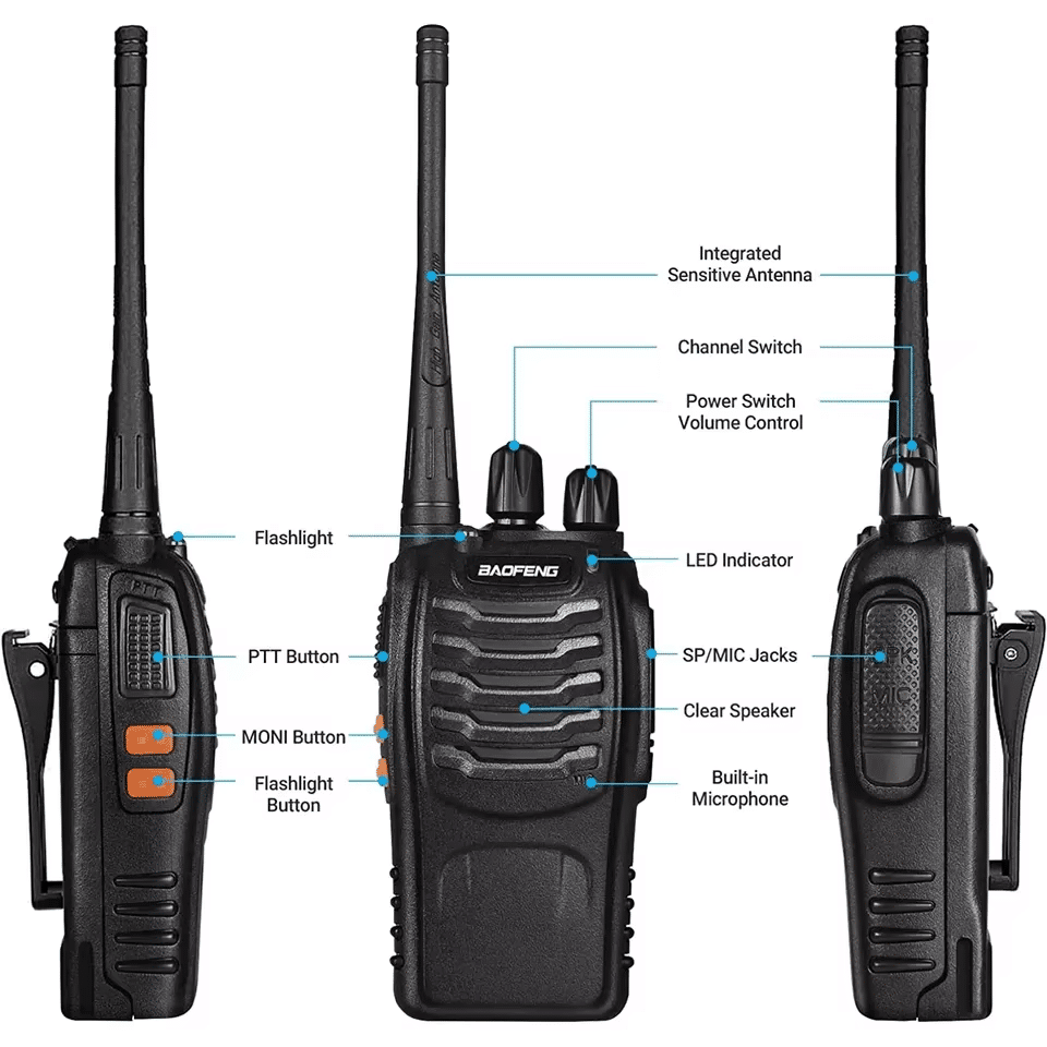2 Piece Baofeng BF - 888S Two Way Radio - shopsa online