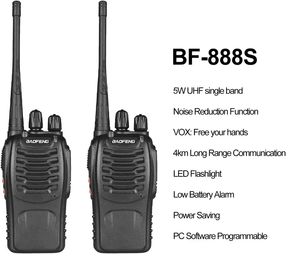 2 Piece Baofeng BF - 888S Two Way Radio - shopsa online