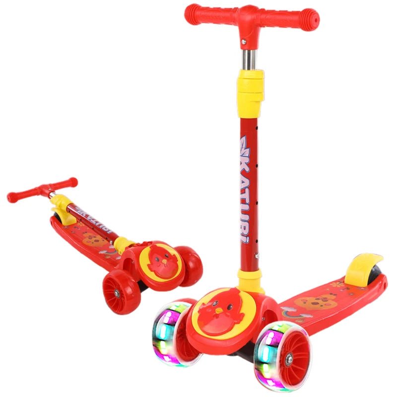 3 - Wheel Foldable Kids Scooter with Light - Up Wheels and Music - shopsa online