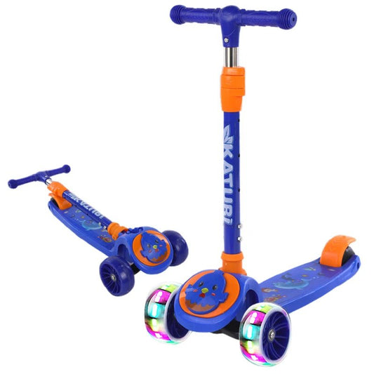 3 - Wheel Foldable Kids Scooter with Light - Up Wheels and Music - shopsa online