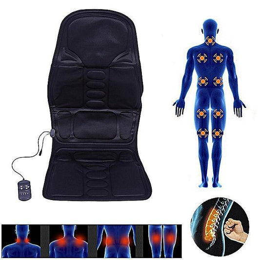 Electric seat massage cushion by shopsa online, featuring a plush design with massage nodes for relaxation.